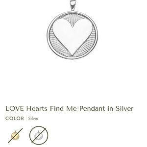 Jane Win LOVE Silver Heart Embrace Necklace